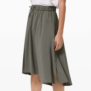 Lululemon Time to Flounce Skirt in Grey Sage